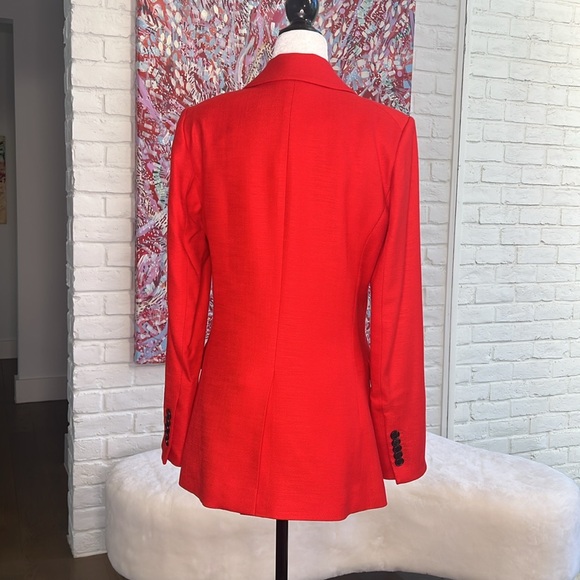 Veronica Beard Long Red Dicky Jacket Sz 4 - Picture 3 of 8